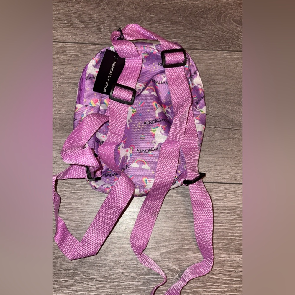 Kendall & Kylie Girls Mini Backpack Unicorn Purple Adjustable Straps New W Tags